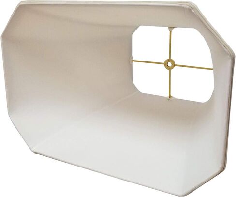 Royal Designs Rectangle Cut Corner Lamp Shade - Beige - (7 x 10) x (12.25 x 18) x 13.25 in Kuwait