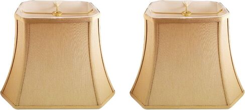 Royal Designs Rectangle Cut Corner Lamp Shade - Beige - (7 x 10) x (12.25 x 18) x 13.25 in Kuwait