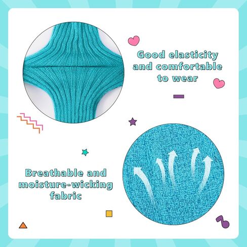 80s Accessories for Women Neon Leg Warmers Headband and Wristbands Set Knit Legwarmers for Ballet Dance Figure Skating in Saudi Arabia