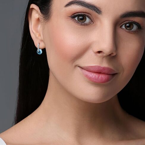 أقراط الفيروز للنساء الفضة الفضية الأقراط في المجوهرات الفيروزية hypoallergenic dangle for women in Saudi Arabia