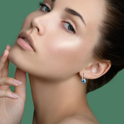 أقراط الفيروز للنساء الفضة الفضية الأقراط في المجوهرات الفيروزية hypoallergenic dangle for women in Saudi Arabia