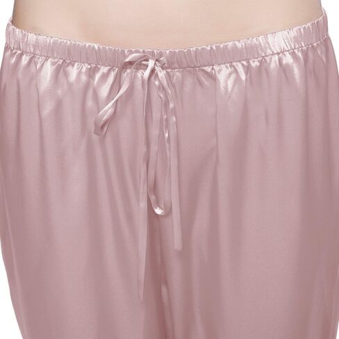 LilySilk Women's 100% Real Silk Pajamas Set V Neck 3/4 Long Sleeve 22 Momme Mulberry Silk Sleepwear in Kuwait