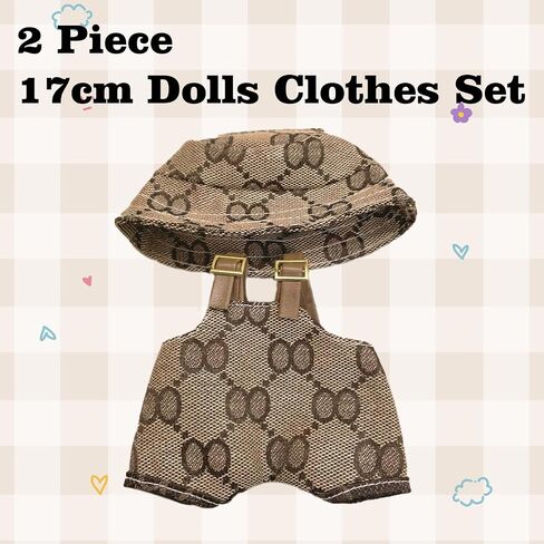 17cm Doll Clothes, Outfits Set for Dolls , Exquisite Accessories for Doll, Cute Clothes for Dolls Dress up Unique Style in Saudi Arabia