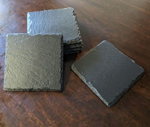 Wild & Free: Moose Silhouette Coasters for Nature Lovers - Square Slate - set of 6 in Saudi Arabia