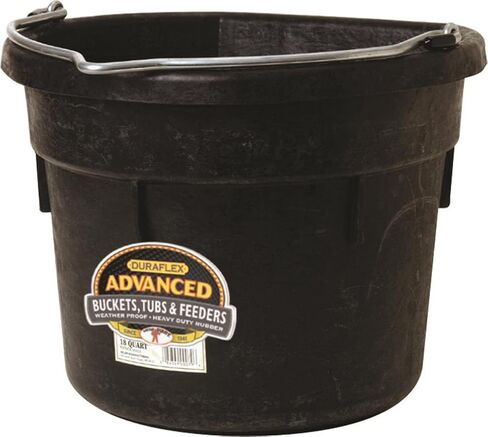 Little Giant® Flat Rubber Bucket | Rubber Water Pail for Horses | Flat Back Bucket | 8 Quarts in Kuwait