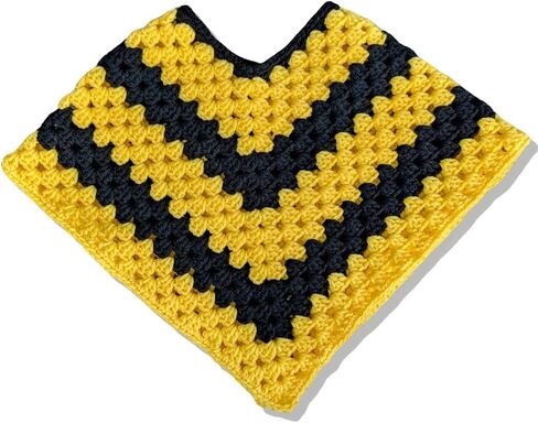 زي Crochet Bee for Kids من 3 إلى 5 سنوات ، يشمل قبعة ، معطف ، قفازات بدون إصبع ، خيوط أكريليك (قبعة ، بونتشو ، قفازات (مجموعة كاملة))) in Saudi Arabia