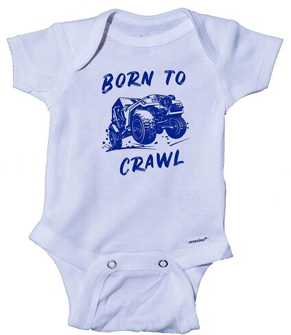 بدلة أطفال لطيفة من Born to Crawl للطرق الوعرة 4x4 بأكمام قصيرة in Saudi Arabia
