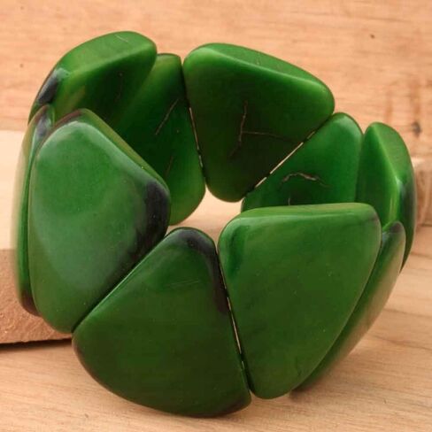 Rustic Off White Chunky Tagua Bracelet, Artisan Handcrafted Jewelry for Women in Saudi Arabia