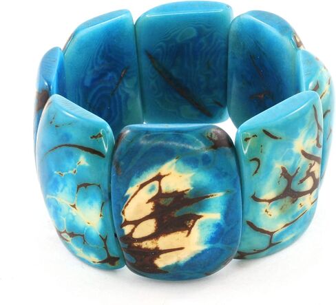 Rustic Off White Chunky Tagua Bracelet, Artisan Handcrafted Jewelry for Women in Saudi Arabia