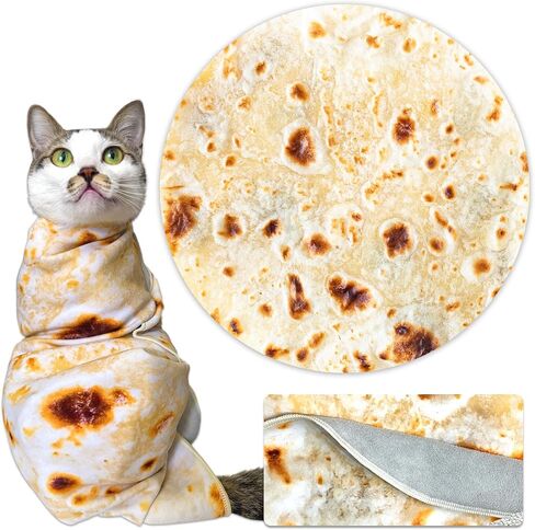 Cat Wrap for Cutting Nails, Tortilla Blanket Pet Supplies Cat Washing Bag, Burrito Blanket Cat Restraint for Nail Clipping, Multifunctional Pet Tool Gifts for Cat Lovers (L (within 14lbs), Tortilla) in Saudi Arabia