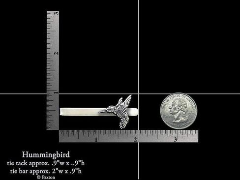 Tackbird Tie Tack أو Hummingbird Tie Bar في الفضة الفضية الصلبة المنحوتة والممثلين بواسطة Paxton in Saudi Arabia
