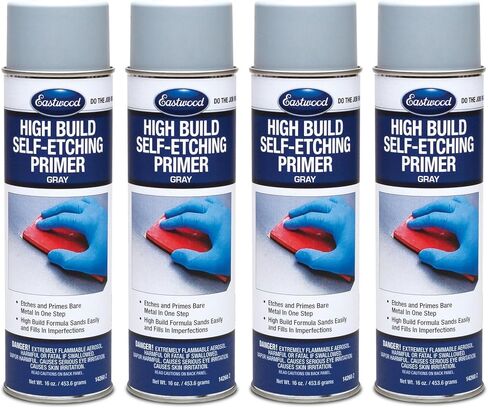 Eastwood High Build Self Etching Primer Gray Aerosol for Bare Metal Acid-Etching Formula 16 oz. | 2 Pack in Saudi Arabia