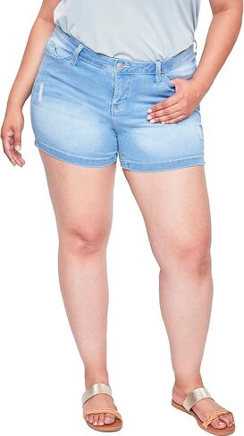 Royalty For Me Women's Plus Size Wannabettabutt Side Slit Hem Shorts Sustainable in Saudi Arabia