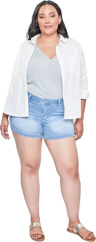 Royalty For Me Women's Plus Size Wannabettabutt Side Slit Hem Shorts Sustainable in Saudi Arabia