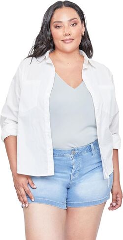 Royalty For Me Women's Plus Size Wannabettabutt Side Slit Hem Shorts Sustainable in Saudi Arabia