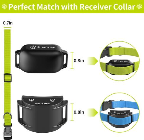 Dog Collar Reflective,2-Pack 3/4 Inch Stylish Dog Collar with Quick Release Buckle, Adjustable Replacement Collar for Shock Collar Dog Collars for Small Medium Large Dogs(Black & Green) in Saudi Arabia