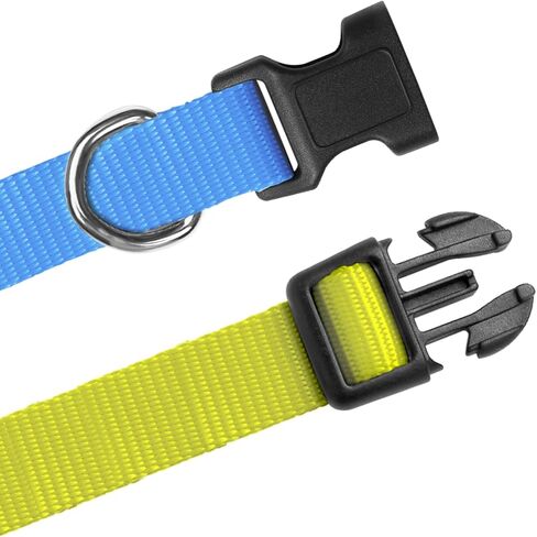 Dog Collar Reflective,2-Pack 3/4 Inch Stylish Dog Collar with Quick Release Buckle, Adjustable Replacement Collar for Shock Collar Dog Collars for Small Medium Large Dogs(Black & Green) in Saudi Arabia