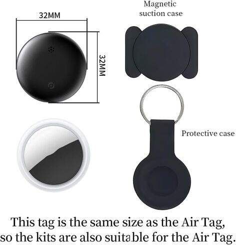 يعمل Mini Mini Tracker Air Smart Tags Localizador Locator مع Google Find My Account (Android فقط) ، لجهاز تتبع دراجة نارية لأمتعة محفظة في جميع أنحاء العالم ، ومقاوم للماء لا GPS Tracker in Kuwait