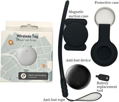 يعمل Mini Mini Tracker Air Smart Tags Localizador Locator مع Google Find My Account (Android فقط) ، لجهاز تتبع دراجة نارية لأمتعة محفظة في جميع أنحاء العالم ، ومقاوم للماء لا GPS Tracker in Kuwait