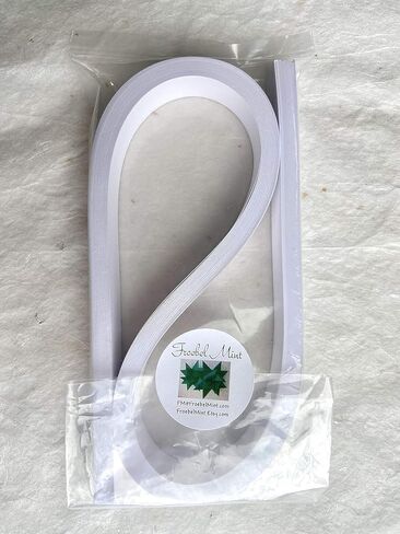 3/8" Bright White Froebel Star Paper Strips in Saudi Arabia