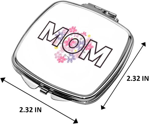 Personalized Handheld Mirror Compact Custom Travel Makeup Mirror for Women Portable Beauty Accessory Gift (MOM DESIGN) in Saudi Arabia