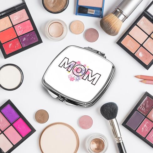 Personalized Handheld Mirror Compact Custom Travel Makeup Mirror for Women Portable Beauty Accessory Gift (MOM DESIGN) in Saudi Arabia