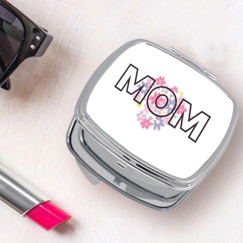 Personalized Handheld Mirror Compact Custom Travel Makeup Mirror for Women Portable Beauty Accessory Gift (MOM DESIGN) in Saudi Arabia