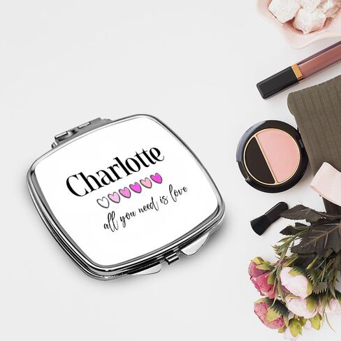 Personalized Handheld Mirror Compact Custom Travel Makeup Mirror for Women Portable Beauty Accessory Gift (MOM DESIGN) in Saudi Arabia