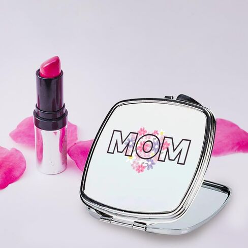 Personalized Handheld Mirror Compact Custom Travel Makeup Mirror for Women Portable Beauty Accessory Gift (MOM DESIGN) in Saudi Arabia