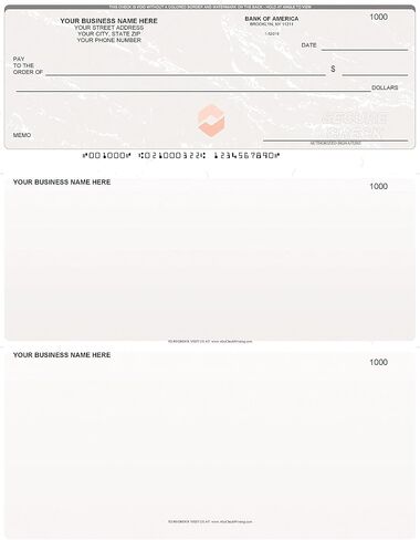 ABC Printed Business Checks Compatible w/QuickBooks on Top, Green Marble (1000 Sheets) in Kuwait