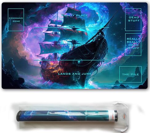 MTG Playmat with Free Plastic Storage Tube and Bag - Sewing Field Rules Area Playmat for Beginners MTG Card Game (MTG2-2) in Saudi Arabia