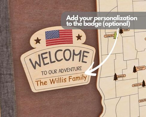US Wooden Indiana State Parks Map With Trees To Record Park Visits (Coffee) in Saudi Arabia