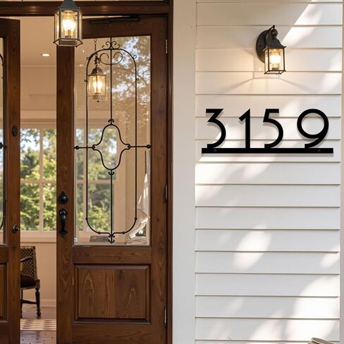 Personalized Modern House Numbers for Exterior | Custom Metal Address Plaques for Houses | Large 911 Visible Floating Number Signs with Installation Kit H4 in Saudi Arabia