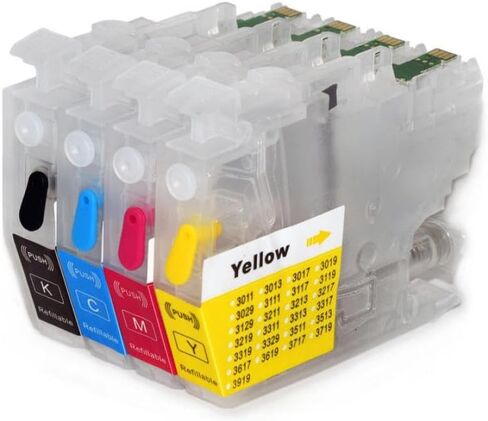 Refillable Ink Cartridges with Chip Compatible with LC402 LC402XL MFC-J5340DW MFC-J6540DW MFC-J6740DW MFC-J6940DW North America(LC402) in Kuwait