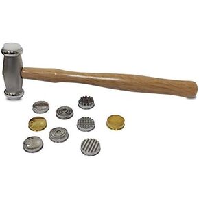 BENCH WIZARD 6-In-1 Multi-Head Hammer | 10" (25.4 cm) Wooden Handle | Distinctive Designs | Ideal for Metal, Wax & Clay | Unlock Limitless Creativity in Kuwait