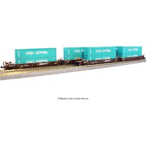 Kato USA, Inc. N Maxi-I BNSF Swoosh 5-Unit Set #239156 w/China Shipping Containers