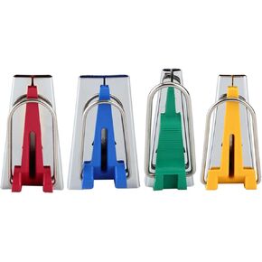 Bias Tape Makers Stainless Steel Hand Tools DIY Sewing Accessories for Needle Arts Crafts Edge Control Bias Tape Makers Set of 4PCS Green Yellow Red Blue 6mm 12mm 18mm 25mm