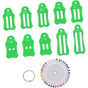 DOITOOL 1Set DIY Bias Binding Maker for Fabric Quilting Lightweight Sewing Accessories for Edging Portable and Easy to Use for Crafting and Patchwork Green