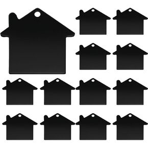 XGNG 12pcs Metal House Tag Chimney Shape Aluminum Label Stamps