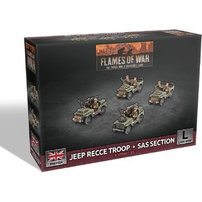 Flames of War: British Jeep Recce Troop SAS Section (Late-War) - Plastic Miniature Wargame Kit - Historical Military Theme - Ages 168+