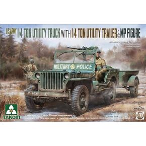 TAKOM TAK2126 2126 1/35 Jeep + Trailer & MP Figure