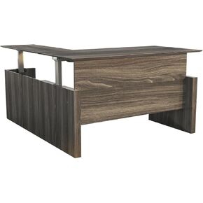 Safco Medina 72" Straight Front Desk with Return in Gray Finish MNT51HLGS