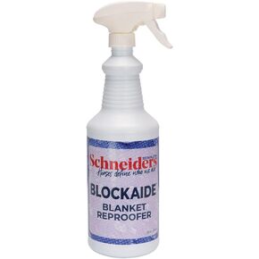 Schneiders BlockAide Blanket Reproofer for Horses | Long-Lasting Water & Oil Repellency | Easy Application | Extends Blanket Lifespan | Size 32 oz