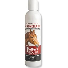 Jeffers Equine Citronella Oil – 8 oz 100% Pure Natural Essential Oil for Horses – Horse Shampoo Additive & Grooming Aid – Fresh Citrus Aroma – Safe, Eco Friendly, Non-Toxic Formula