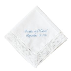 Bridal Handkerchief Something Blue For The Bride Mother of the Bride Gift
