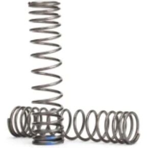 Traxxas 8441 +2 GTR 139mm Shock Springs (Blue Stripe) Progressive Shock Springs, Silver