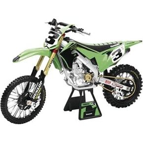 New Ray Toys 1:6 Scale Offroad Racer Replica Kawasaki Factory Eli Tomac with #1 MX Championship Sticker Plates 49663