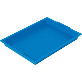 Deflecto Finger Paint Mix Tray, 16" x 1.8" x 12", Blue 6 Count