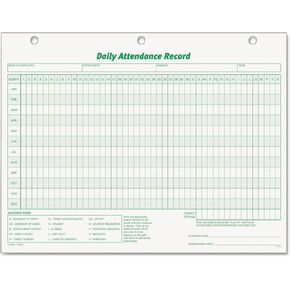 TOP3284 - Tops Daily Attendance Record Form