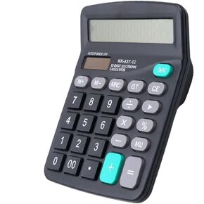 حاسبة المكتب المكتبية المكونة من 12 رقماً ، أزرار كبيرة الأزرار Solar Desktop Financial Business Tool Black 1PC #·